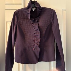 Armani! Stunning plum color Armani jacket/blouse. A one of a kind stand out item